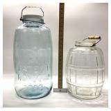 2) Vtg. PICKLE JARS. MASON 1858 PATENT STORE
