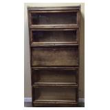 ANTIQUE WEIS FIVE STACK OAK BARRISTER BOOKCASE &
