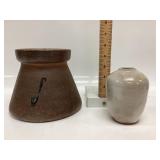 Ben Owen Pottery Covered Jar in Copper Penny and