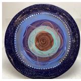 SIGNED ROBYN GIARLA ABSTRACT SWIRL POTTERY PLATTER