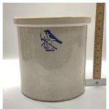 Vtg.2-gallon Bluebird stoneware crock