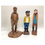 3 Vintage Sea Captain figurines, Atlantic Mold