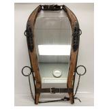 ANTIQUE EQUESTRIAN HORSE COLLAR WALL MIRROR