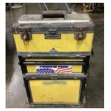 Stackable Tool Box With Mixed Tools. Solder Iron,