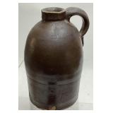 ANTIQUE DARK BROWN STONEWARE JUG