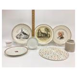 8 PIECE VTG. PLATE AND LAB LAGNY FRENCH MUSTARD