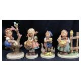 (4) HUMMEL FIGURINES, AUTUMN HARVEST, APPLE TREE