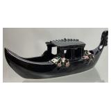 VTG. MCCOY POTTERY BLACK GONDOLA BOAT PLANTER