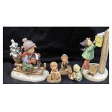 (5) HUMMEL & NAPCOWARE FIGURINES, RIDE INTO