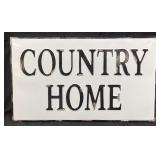 COUNTRY HOME METAL WALL SIGN