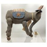 Vtg. pull-along elephant toy. Patriotic Uncle Sam