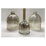 Vtg. mercury glass bell cloches