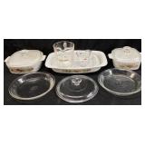 ASSORTED CORNING WARE, PYREX & FIRE-KING