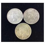 3) 1923 P Silver Peace Dollars