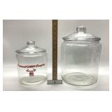 2) CANDY JARS. Piedmont Candy Company Red Bird
