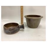 VTG CREAM RISER CROCK AND VTG KATAKUCHI BOWL BY