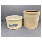 2 Vtg.stoneware Crocks