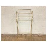 Vtg Hollywood Regency Metal Gold Finish Towel Rack