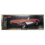 Framed 1957 Corvette picture. 38x13.5 inches