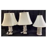 (3) TABLE LAMPS, PAIR OF NEOCLASSICAL STYLE