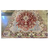 LARGE RED PERSIAN TABRIZ STYLE AREA RUG