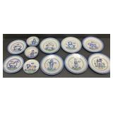 Vintage M.A. Hadley Pottery Plates and bowls Set