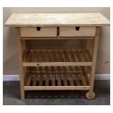 IKEA FÖRHÖJA BIRCH KITCHEN CART
