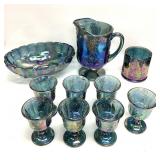 10 piece vintage Indiana Glass carnival glass
