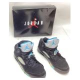 NIKE AIR JORDAN 5 RETRO AQUA SNEAKERS, SIZE 8 MENS