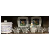 ASSORTED, SNACK COOKIE JAR, PUNCH BOWL GLASSES,