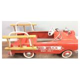 Vintage fire truck pedal car