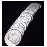 20 Circulated Kennedy Half Dollars 90% Silver