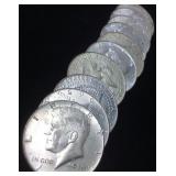 11 Kennedy Half Dollars 40% Silver 1965-1970