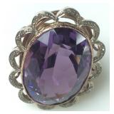 Rose Gold Amethyst & Diamond 9 Karat Gem