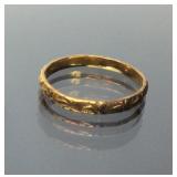 ANTIQUE 10KT YELLOW GOLD BABY RING