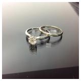 14KT WHITE GOLD BRIDAL SET