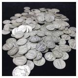 QTY 237 MERCURY DIMES 90%