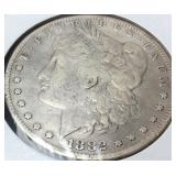 1882 MORGAN SILVER DOLLAR