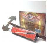 Lotr Monopoly W/ Battle Axe & Hibben Knives Knife