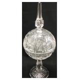 CRYSTAL DOME GLASS COMPOTE