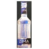 VINTAGE ZIMA METAL SIGN APPROX 27" TALL