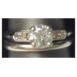 PLATINUM DIAMOND WEDDING RING  2.95DWT