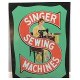 VINTAGE SINGER SEWING MACHINES METAL SIGN