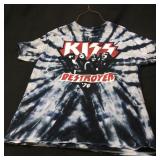 KISS 76 DESTROYER TYE DYED LARGE SHIRT