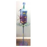 YARD ART PAINTED BIRD CAGE