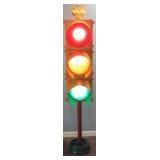 VINTAGE STOP LIGHT ON STAND
