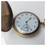 VINTAGE GOLD TONE ELGIN RAILROAD POCKETWATCH