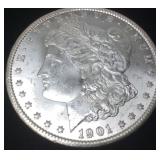 HI GRADE 1901 MORGAN SILVER DOLLAR NEW ORLEANS HI GRADE 1901 MORGAN SILVER DOLLAR NEW ORLEANS