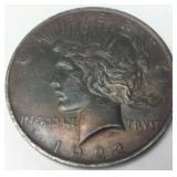 1922 SILVER PEACE DOLLAR VERY NICE TONE 1922 SILVER PEACE DOLLAR VERY NICE TONE