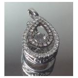 1.25DWT WHITE GOLD W DIAMONDS CHARM